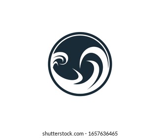 Wave Water Icon Vector Logo Template Illustration Design