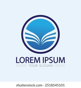 wave and water Isolated round shape logo Blue color  Sea, ocean, river surface