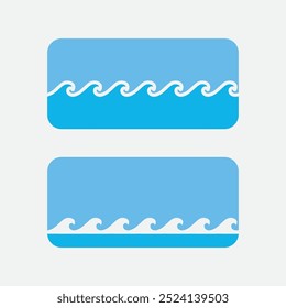 wave and water Isolated round shape logo Blue color  Sea, ocean, river surface