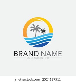 onda e água Isolado forma redonda logotipo Cor azul Mar, oceano, superfície do rio