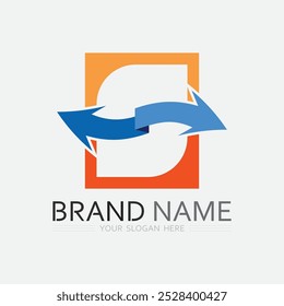 wave and water Isolated round shape logo Blue color  Sea, ocean, river surface