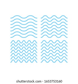 Wave Water Line Abstract White Background Vector Illustration