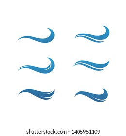 Wave and Water Logo Design, Icon Vector