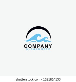 Wave Water Logo Design Vector Template. Modern Design. Vector Illustration