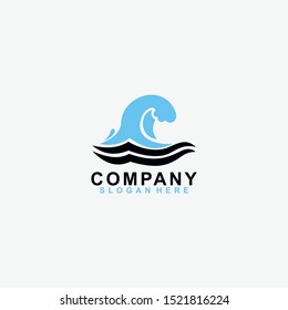 Wave Water Logo Design Vector Template. Modern Design. Vector Illustration