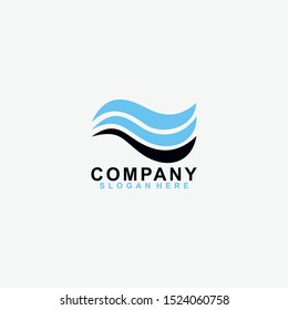 Wave Water Logo Design Vector Template. Modern Design. Vector Illustration