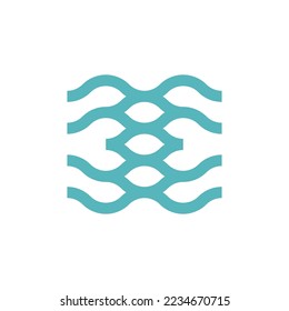 Wellenwasser-Logo-Design, Vektorsymbol