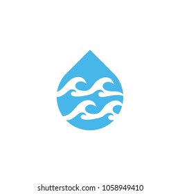 Wave Water Logo Icon Design