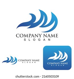 Wave water logo  icon vector illustration design