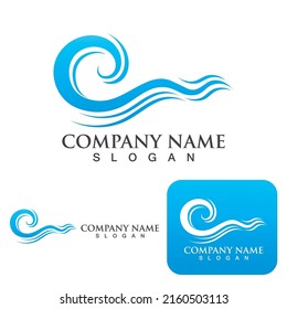 Wave water logo  icon vector illustration design