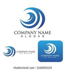Wave water logo  icon vector illustration design