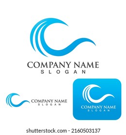 Wave water logo  icon vector illustration design