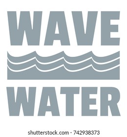 Wave water logo. Simple illustration of wave water vector logo for web
