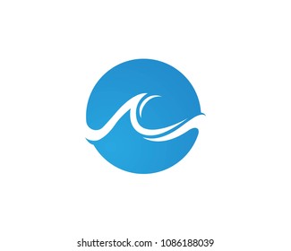 Wave and water logo and symbols