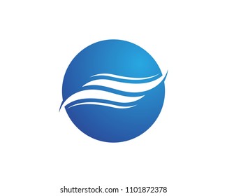 Wave water logo Template