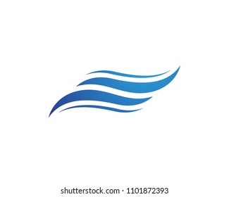 Wave water logo Template