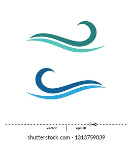 wave water logo template