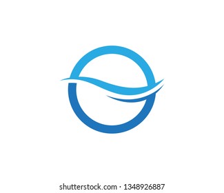Wave water logo template