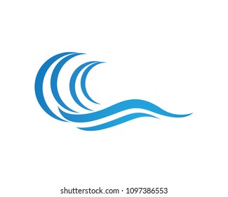 Wave water logo vector