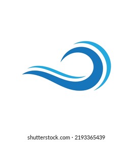 wave water logo vector template