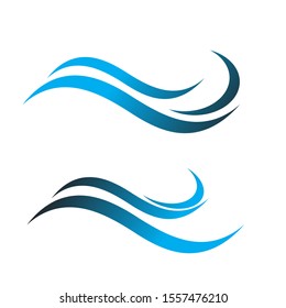 wave water logos template image vector