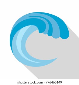 Wave water nature icon. Flat illustration of wave water nature vector icon for web