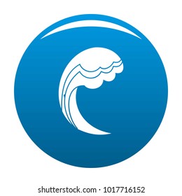 Wave water ocean icon vector blue circle isolated on white background 