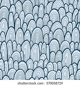 Wave water pattern, seamless blue abstract wavy background, floral pattern