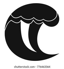 Wave water scene icon. Simple illustration of wave water scene vector icon for web
