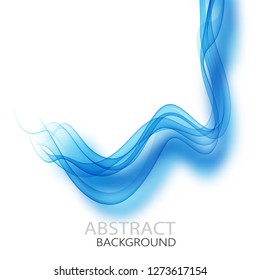 
Wave of water with shadow on white background
