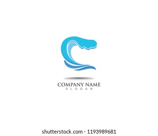 wave water Splash logo vector illustration