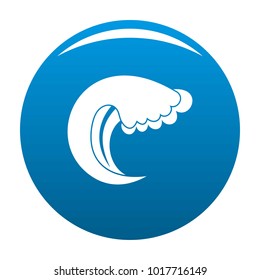 Wave water summer icon vector blue circle isolated on white background 