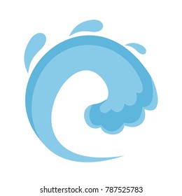 Wave water tsunami icon. Flat illustration of wave water tsunami vector icon isolated on white background