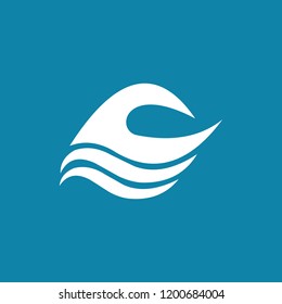 WAVE WATER VECTOR LOGO ICON TEMPLATE