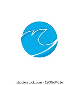 WAVE WATER VECTOR LOGO ICON TEMPLATE