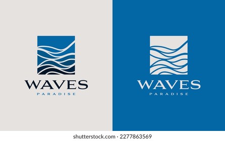 Wave Waves Logo. Universal creative premium symbol. Vector sign icon logo template. Vector illustration