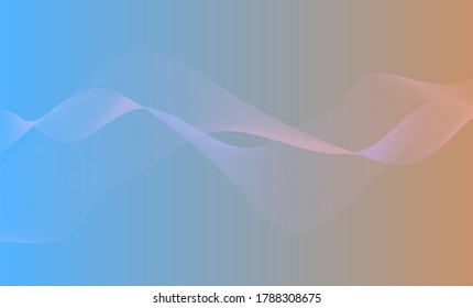 Wave. Waviness. Light gradient background with wavy graphics.