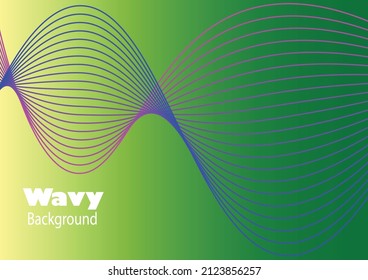 Curva de flujo ondulada ondulada, conexión de red de fondo abstracto, ondulación gráfica de diseño vectorial de ilustración.