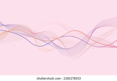 Wave Wavy Wire Line Pastel Background