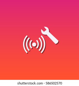 Wave, W-fi tool icon vector