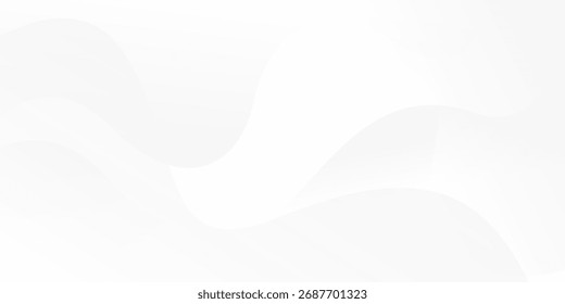 Wave white gradient design style. Abstract modern background. Space concept.