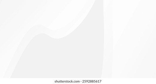 Wave white and gray background with gradient color and artistic dynamic line decoration simple abstract modern