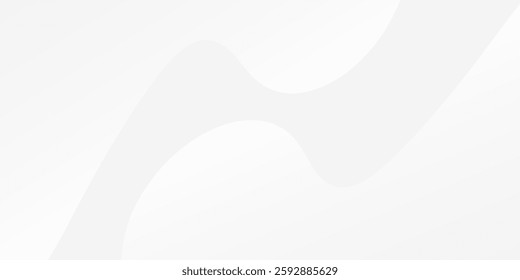 Wave white and gray background with gradient color and artistic dynamic line decoration simple