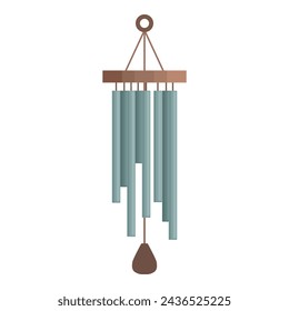 Wave wind chime icon cartoon vector. Sound nature bell. Instrument hang