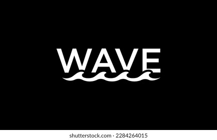 Wave word Simple typography design