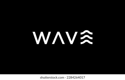 Wave word Simple typography design