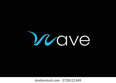 Wave Wordmark Logo Design for Technology, Ocean, and Creative Brand Identity