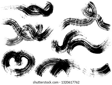 Wave written with brush