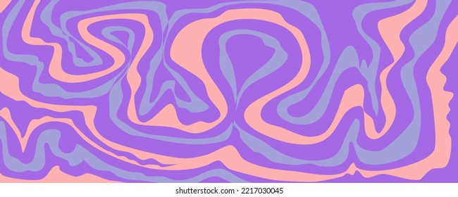 Wave y2k background for retro design. Liquid groovy marble pink background. Purple y2k pattern in modern style pink. Psychedelic retro wave wallpaper