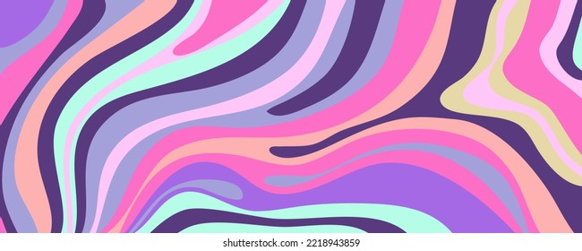 Wave y2k background for retro design. Liquid groovy marble pink background. Purple y2k pattern in modern style pink. Psychedelic retro wave wallpaper